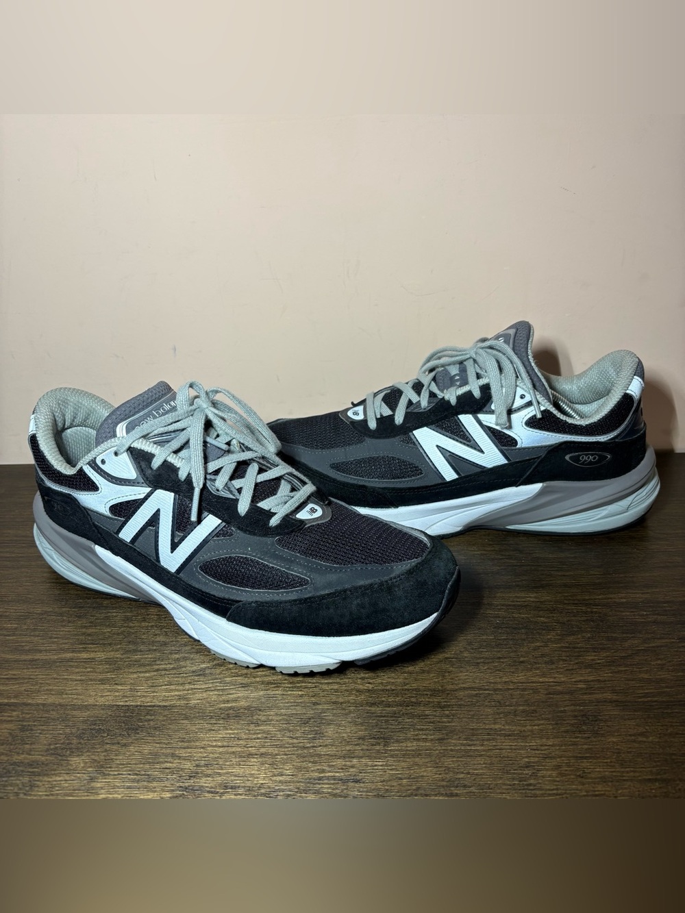 New Balance 990v6 Made USA M990BK6 Black Gray Size 11